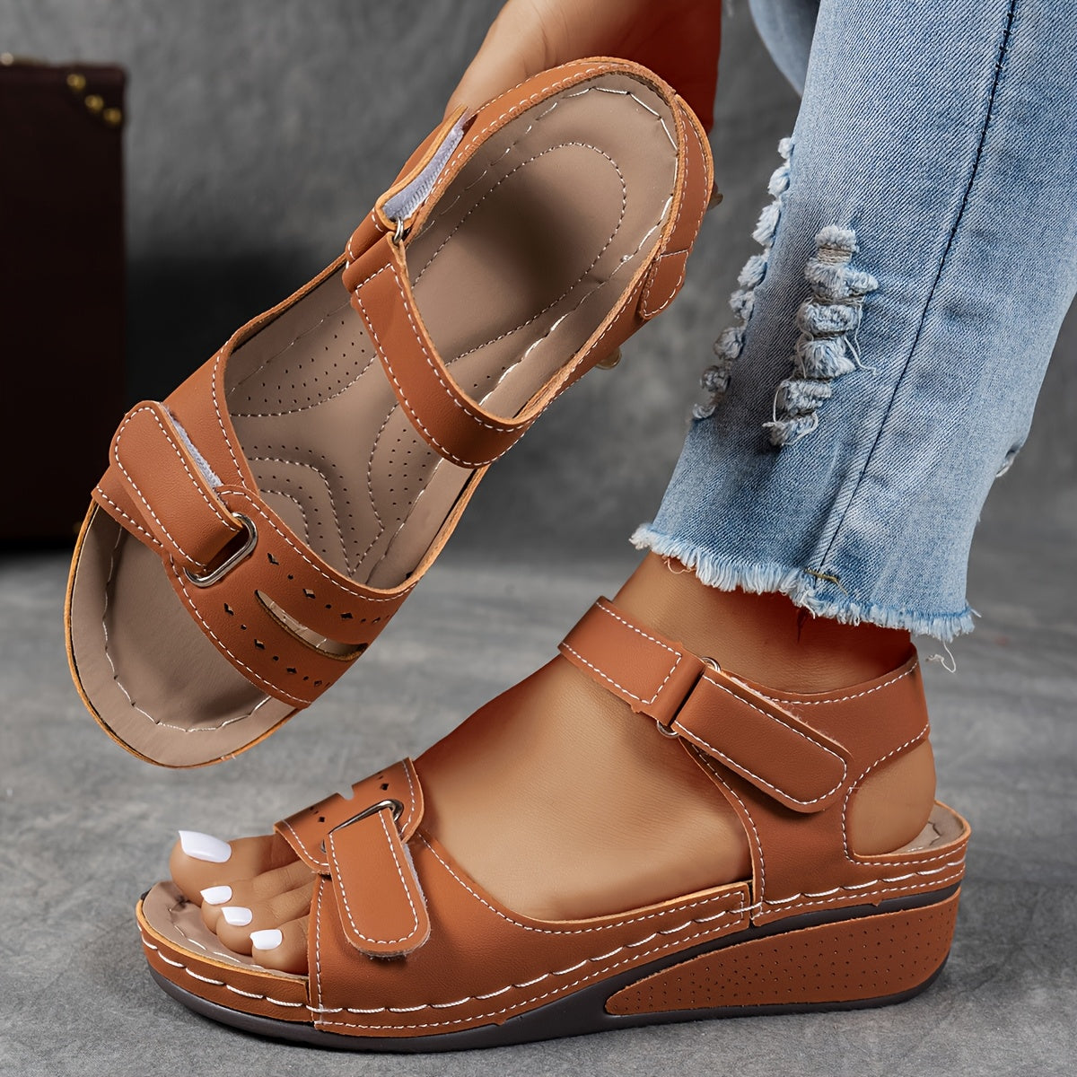 Orthopedic Sandals for Women with Adjustable Straps and Cushioned Insoles for All Day Wear
