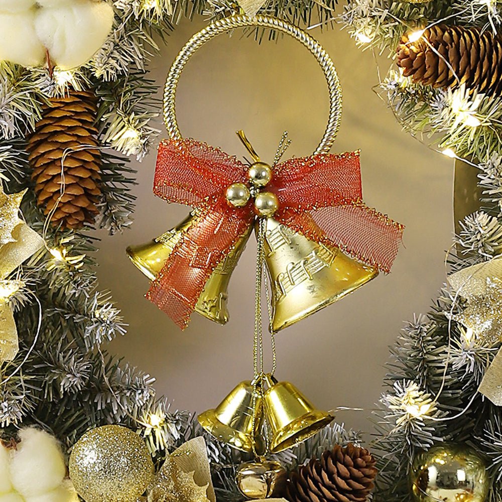 Christmas Wreath LED with Bells in Red or Gold from 40 to 60 cm Across
