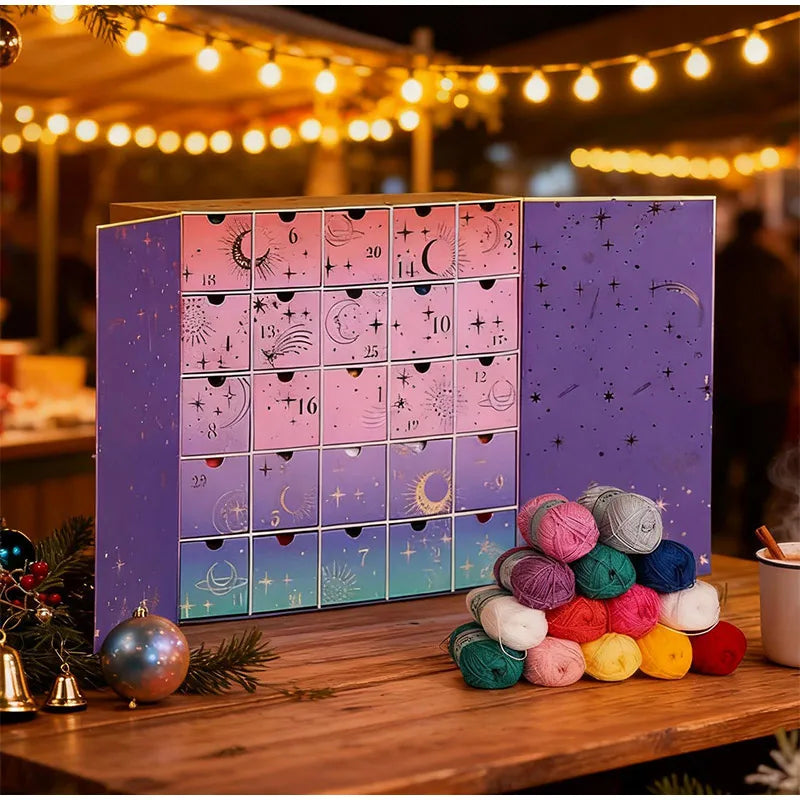 Advent Calendar Knitting with Yarn for 25 Winter Days